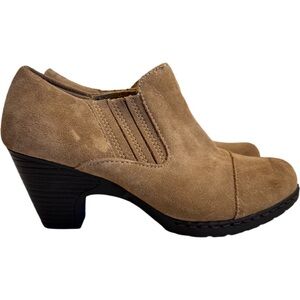 Montana Artisan Boots Sz 7M Brown Tan Slip On Suede Leather Ankle Booties Shoes